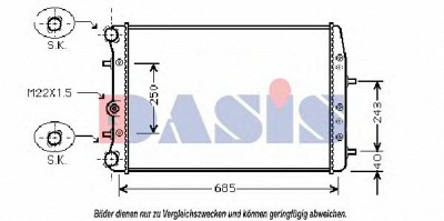 AKS DASIS 490004n -  Радиатор, охлаждение двигателя